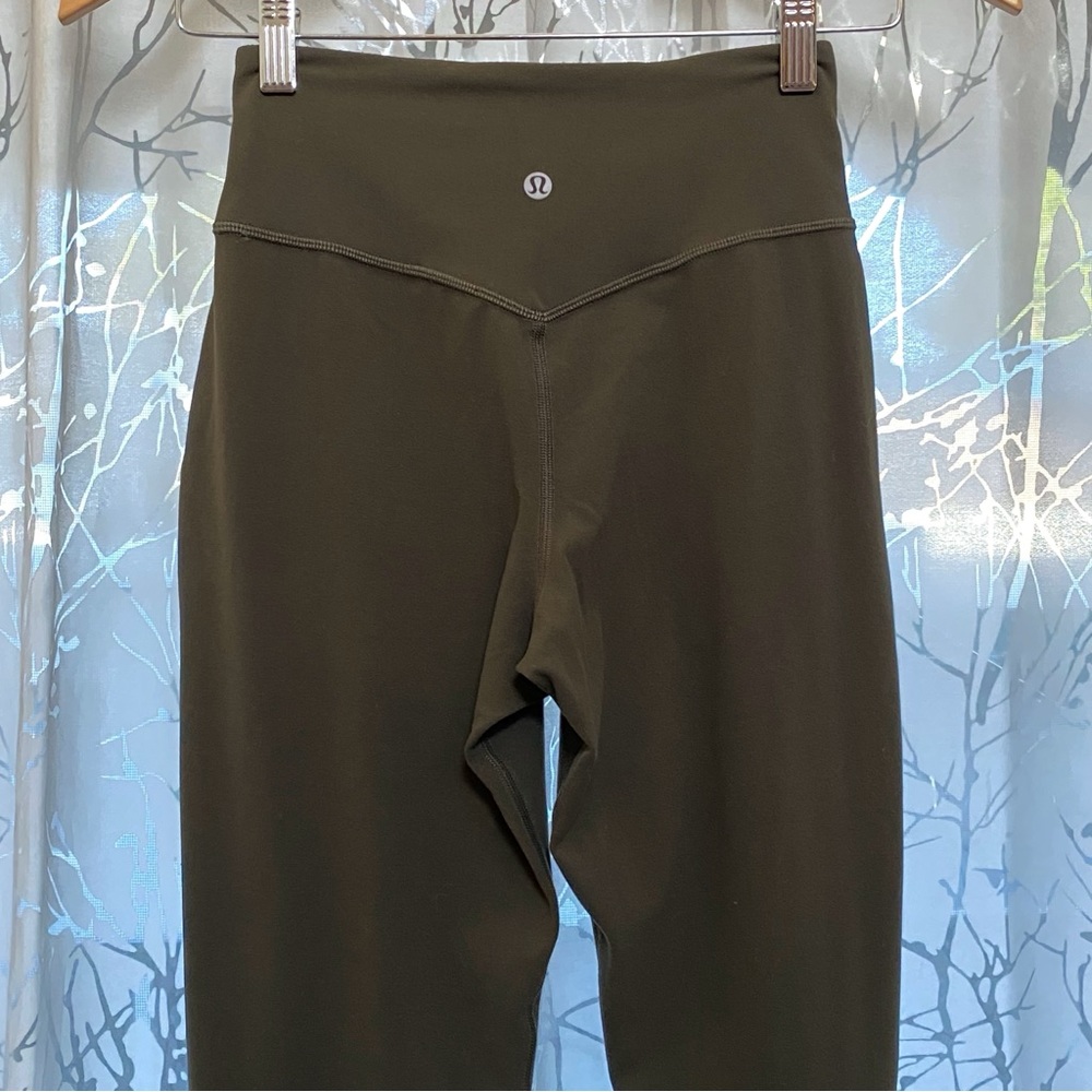 Lululemon dark olive green align jogger pants leggings 28” high waisted - Picture 5 of 11